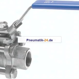 3-teiliger Edelstahl-Kugelhahn, G 1-1/2", 0 - 63bar