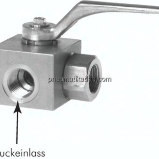 ES-Hochdruck-3-Wege Kugelhahn, L-Bohrung, G 3/4", 0 - 320bar