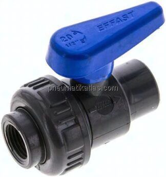 Einring-Kugelhahn, PVC-U / EPDM, Rp 1/2" (Wasserausf.)