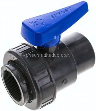 Einring-Kugelhahn, PVC-U / EPDM, Rp 2" (Wasserausf.)