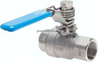 Edelstahl-Kugelhahn, Rp 2", -0,9 bis 40bar, federschließend