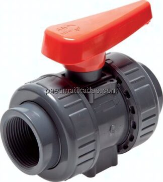 Kugelhahn, PVC-U / EPDM, Rp 2-1/2" (Industrieausführung)