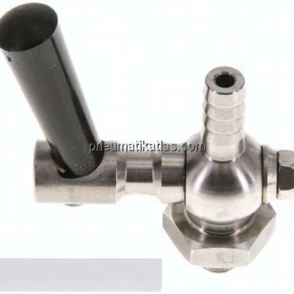Edelstahl-Schlauchhahn G 1/8"-9 (3/8")mm, PN 6