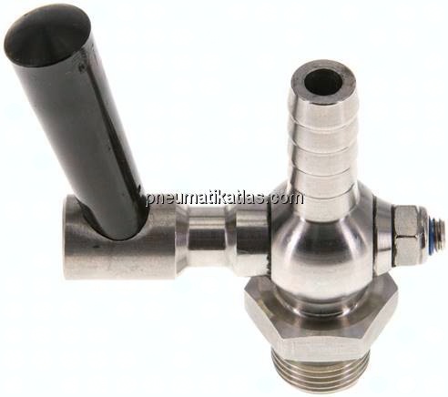 Edelstahl-Schlauchhahn G 3/8"-10mm, PN 6