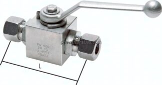 Hochdruck-Kugelhahn, Edelstahl, 28 L (M36x2), -0,999 bis 160bar