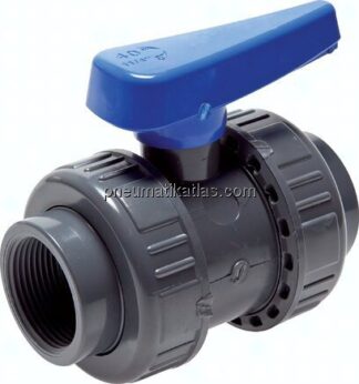 Kugelhahn, PVC-U / EPDM, Rp 2-1/2" (Wasserausführung)