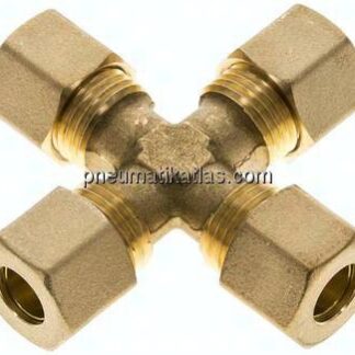 Kreuz-Klemmringverschraubung 10 (M16x1,5)mm, Messing