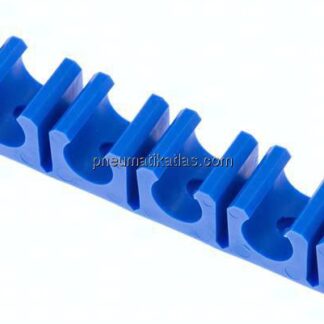 Schlauchklemmleiste, blau 6-fach für 11,6mm Schlauch