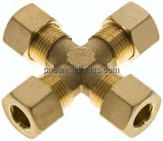 Kreuz-Klemmringverschraubung 12 (M18x1,5)mm, Messing