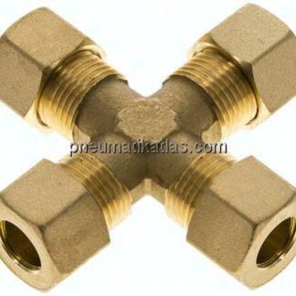 Kreuz-Klemmringverschraubung 12 (M18x1,5)mm, Messing
