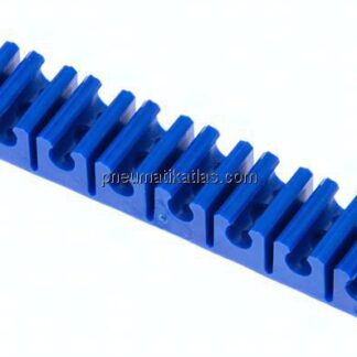 Schlauchklemmleiste, blau 10-fach für 4 - 5mm Schlauch