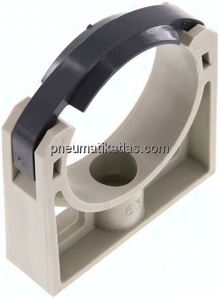 Rohrklemme 63mm, Polypropylen (grau)