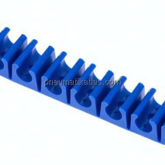 Schlauchklemmleiste, blau 10-fach für 8mm Schlauch