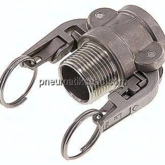 Sicherheits-Kamlock-Kupplung (B) R 1"(AG), Edelstahl (1.4408)