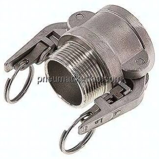 Sicherheits-Kamlock-Kupplung (B) R 1-1/2"(AG), Edelstahl (1.4408)