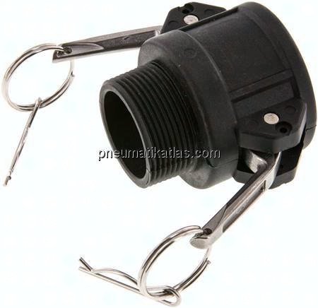 Kamlock-Kupplung (B) R 1-1/2"(AG), Polypropylen