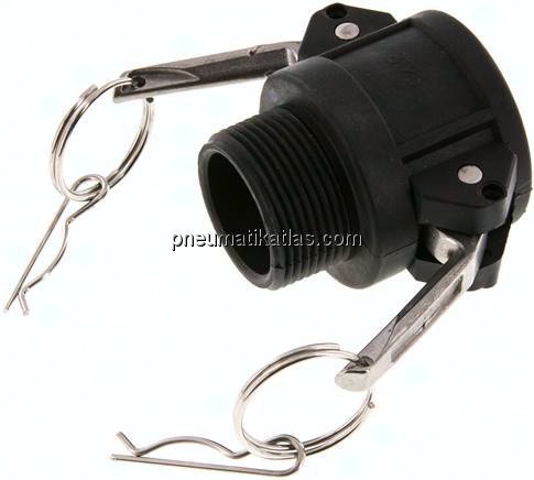 Kamlock-Kupplung (B) R 1-1/4"(AG), Polypropylen