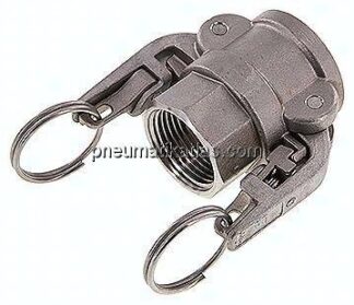 Sicherheits-Kamlock-Kupplung (D) Rp 1"(IG), Edelstahl (1.4408)