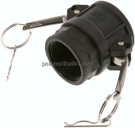 Kamlock-Kupplung (D) Rp 1-1/2"(IG), Polypropylen