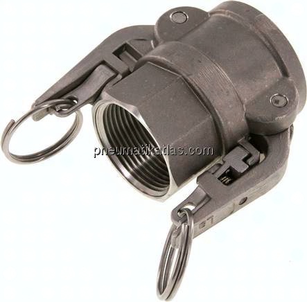 Sicherheits-Kamlock-Kupplung (D) Rp 1-1/4"(IG), Edelstahl (1.4408)