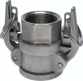 Sicherheits-Kamlock-Kupplung (D) Rp 6"(IG), Edelstahl (1.4408)