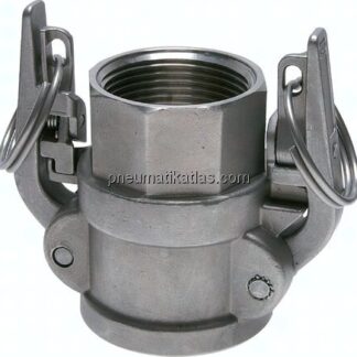 Sicherheits-Kamlock-Kupplung (D) Rp 6"(IG), Edelstahl (1.4408)