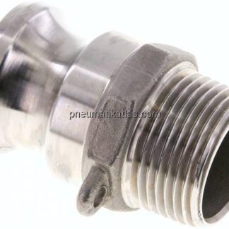 Kamlock-Stecker (F) NPT 1"(AG), Edelstahl (1.4408)