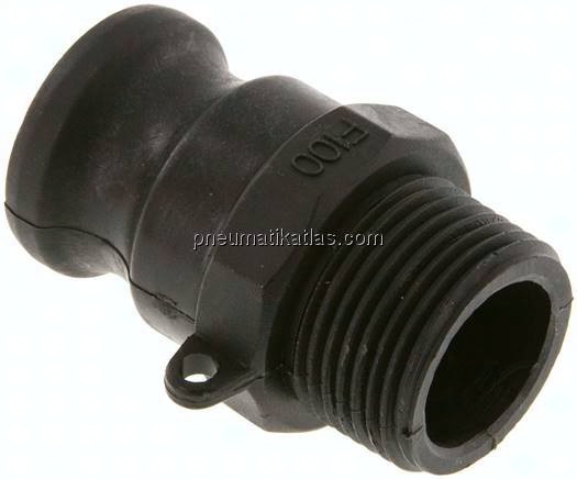 Kamlock-Stecker (F) R 1"(AG), Polypropylen
