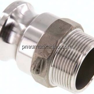 Kamlock-Stecker (F) R 1-1/2"(AG), Edelstahl (1.4408)
