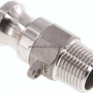 Kamlock-Stecker (F) R 1/2"(AG), Edelstahl (1.4408)