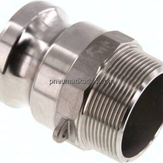Kamlock-Stecker (F) R 2"(AG), Edelstahl (1.4408)
