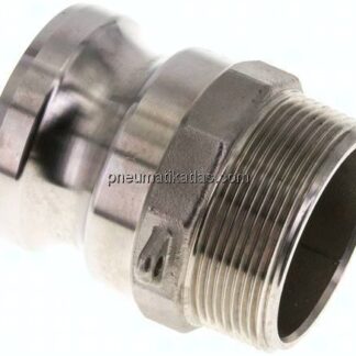 Kamlock-Stecker (F) NPT 2"(AG), Edelstahl (1.4408)