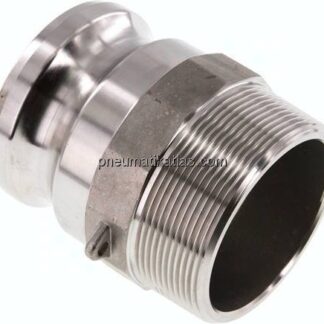 Kamlock-Stecker (F) R 2-1/2"(AG), Edelstahl (1.4408)