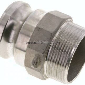 Kamlock-Stecker (F) NPT 2-1/2"(AG), Edelstahl (1.4408)