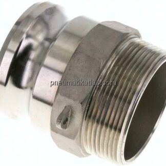 Kamlock-Stecker (F) NPT 3"(AG), Edelstahl (1.4408)