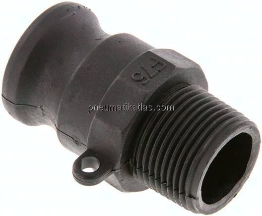 Kamlock-Stecker (F) R 3/4"(AG), Polypropylen