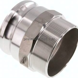 Kamlock-Stecker (F) R 4"(AG), Edelstahl (1.4408)