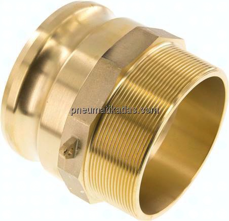 Kamlock-Stecker (F) R 4"(AG), Messing