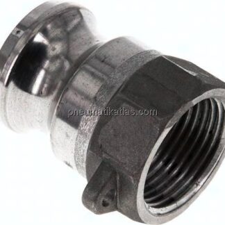 Kamlock-Stecker (A) Rp 1"(IG), Aluminium