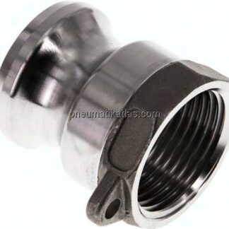 Kamlock-Stecker (A) Rp 1"(IG), Edelstahl (1.4408)