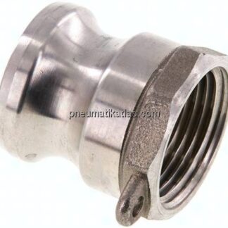 Kamlock-Stecker (A) NPT 1"(IG), Edelstahl (1.4408)