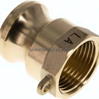 Kamlock-Stecker (A) Rp 1"(IG), Messing