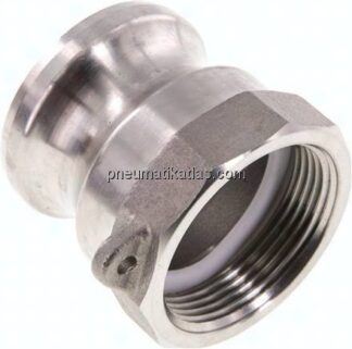 DIN/EN-Kamlock-Stecker (A/AF) G 1-1/2"(IG), Edelstahl (1.4408)