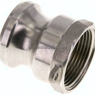 Kamlock-Stecker (A) NPT 1-1/4"(IG), Edelstahl (1.4408)