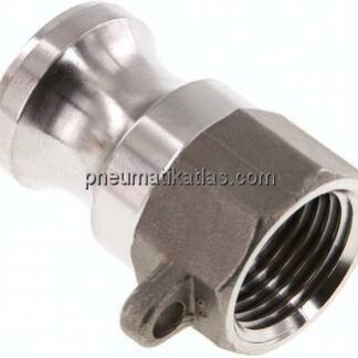 Kamlock-Stecker (A) Rp 1/2"(IG), Edelstahl (1.4408)