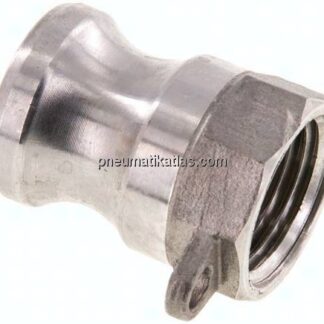 Kamlock-Stecker (A) NPT 1/2"(IG), Edelstahl (1.4408)