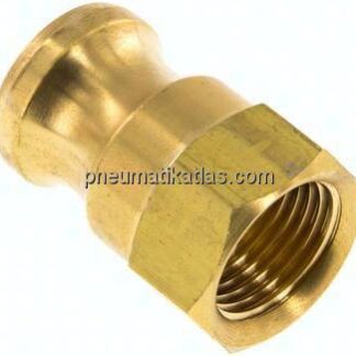 Kamlock-Stecker (A) Rp 1/2"(IG), Messing