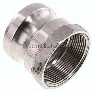 Kamlock-Stecker (A) Rp 2"(IG), Edelstahl (1.4408)