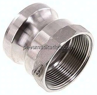 Kamlock-Stecker (A) Rp 2"(IG), Edelstahl (1.4408)