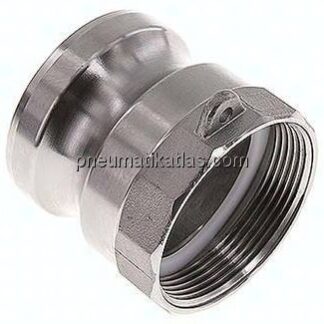 DIN/EN-Kamlock-Stecker (A/AF) G 2"(IG), Edelstahl (1.4408)